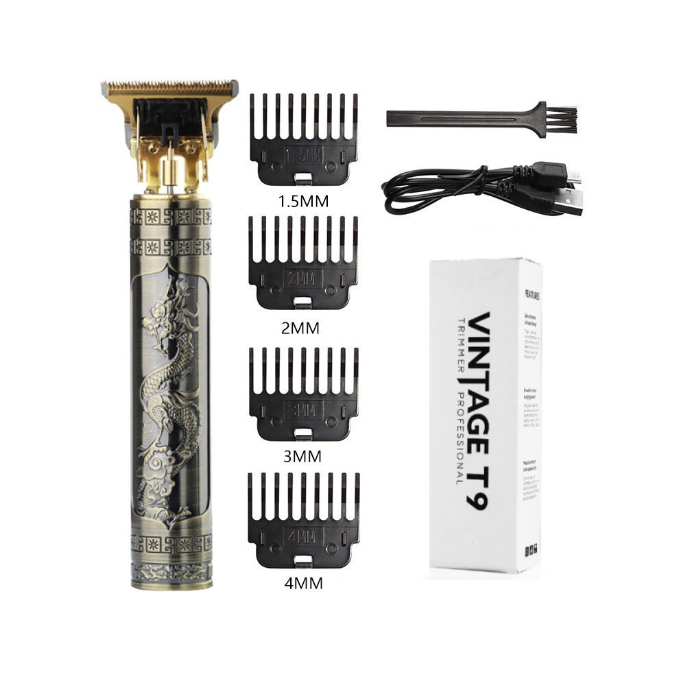 Gold (Dragon )T9 Usb Electric Hair Clipper For Men Hair Clipper Rechargeable Men's Shaver