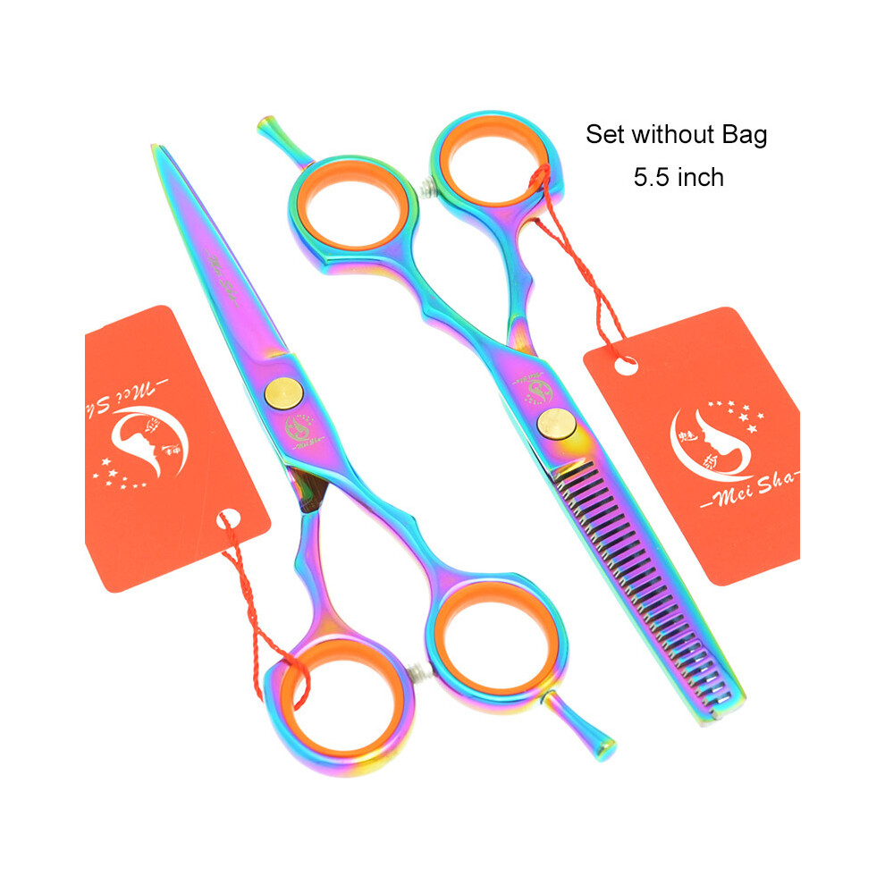 (A0026A-02-55)Meisha 5.5" Hairdressing Scissors Stainless Steel Barber Thinning Scissors Salon
