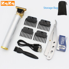 (Maquinilla de afeitar plateada) Cortapelos para hombres, cortapelos, cortapelos, cortapelos eléctrico