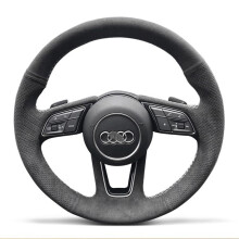 (Stile 1) Coprivolante auto fai da te in pelle scamosciata antiscivolo per Audi A3 (8V), A4 (B9), Avant,