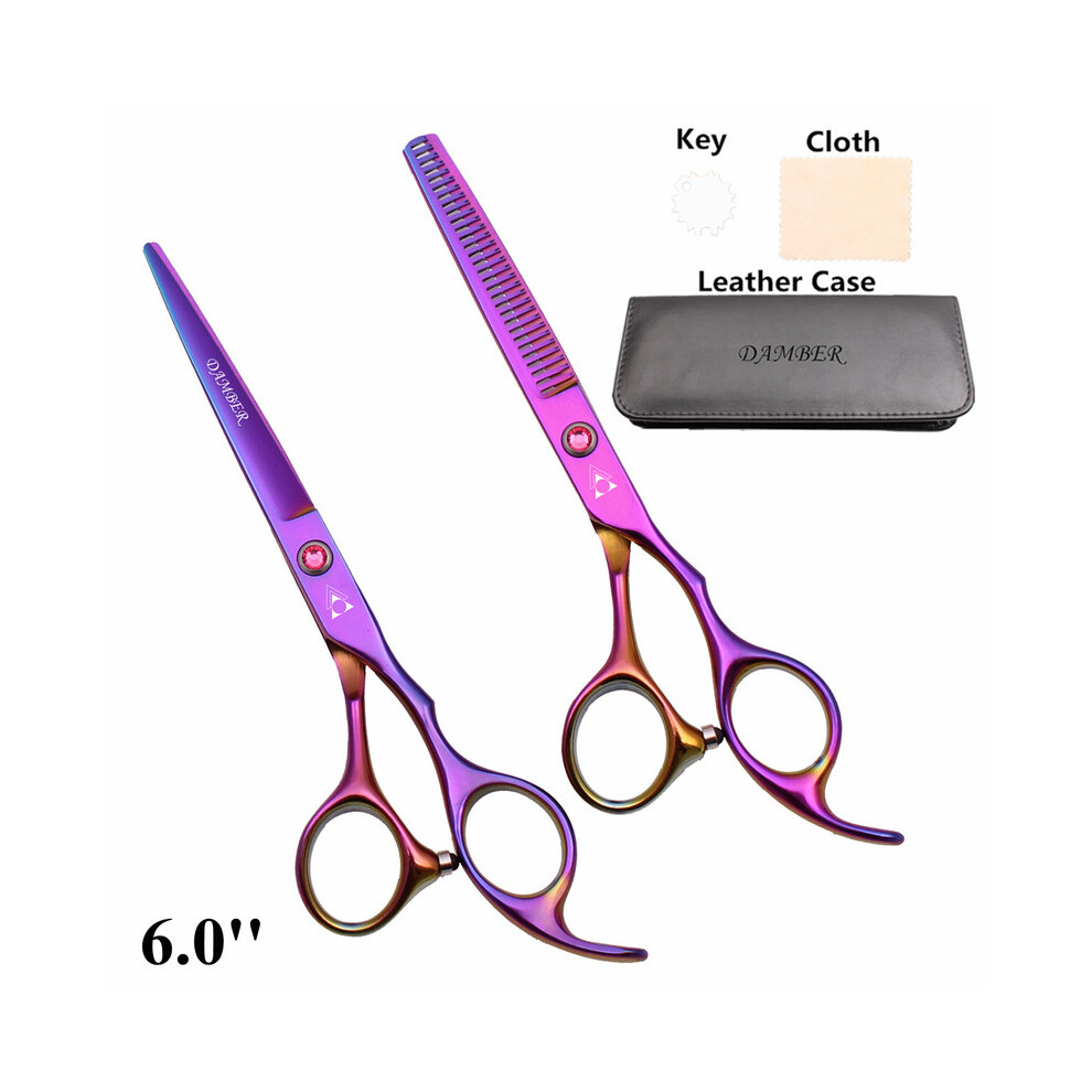 (888 Cai Dui 6.0Y25)Hair Scissors 5.5 6.0 Professional Hairdressing Scissors Thinning Barber Scissor