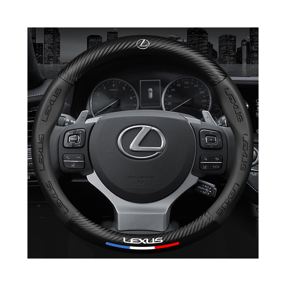 (Black)3D Embossed Car Steering Wheel Cover For Lexus Gs300 Es330 Es350 Nx300h Es300 Is300 Gx470 Rx300 Black 9319708142655