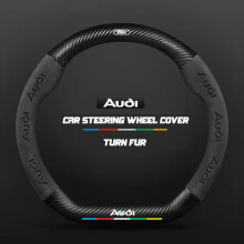 (Typ D Schwarz) Auto Lenkradbezug Wendefell Audi A4 B6 B7 B8 A6 C6 A5 Q7 Q5 A3 8P S3 Carbon