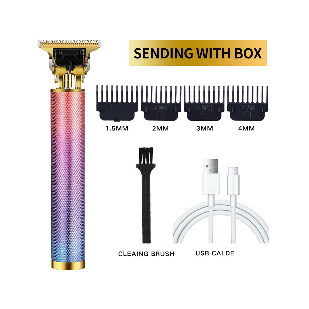 (Multicolor)2022 New T9 Electric Hair Clipper Hair Clipper For Men USB Rechargeable Electric Shaver