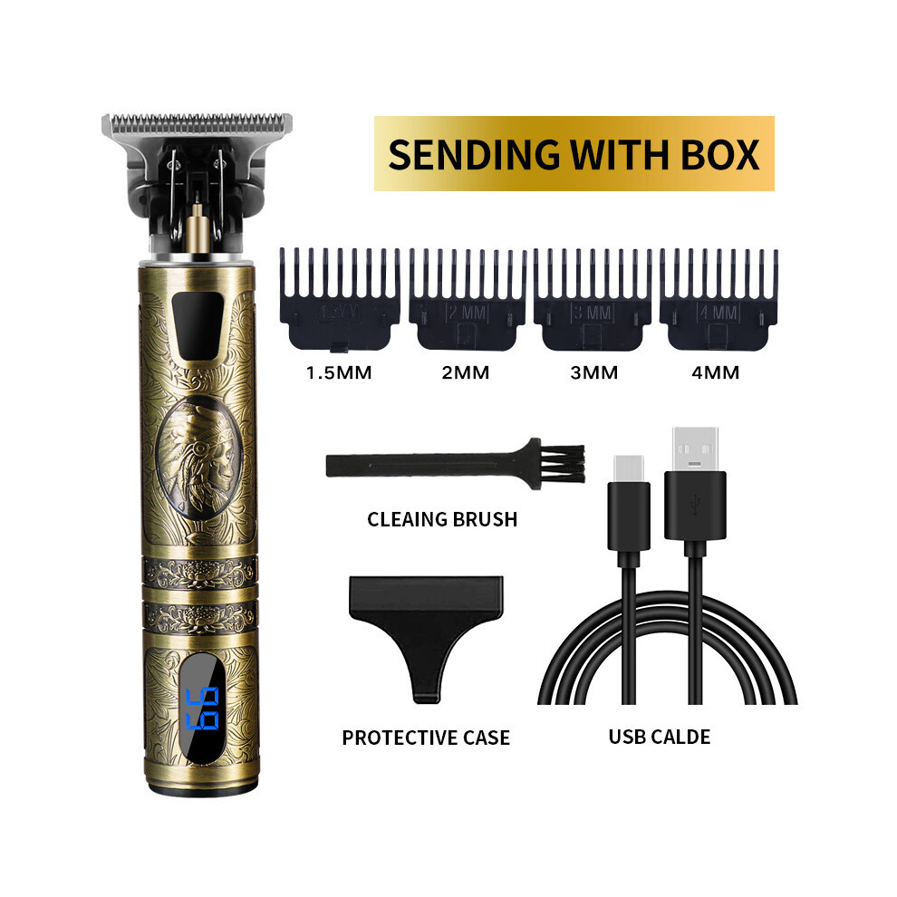(LCD Indians)2022 New T9 Electric Hair Clipper Hair Clipper For Men USB Rechargeable Electric