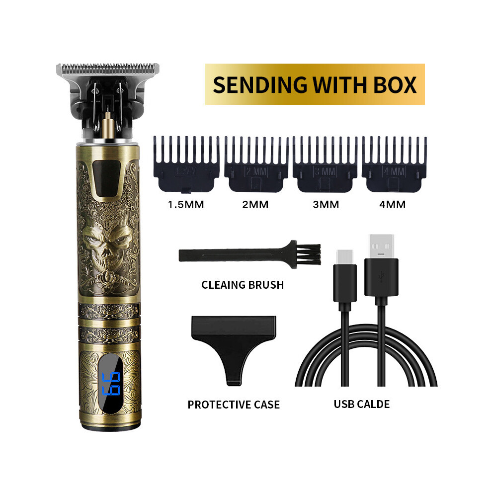 (LCD Demon King)2022 New T9 Electric Hair Clipper Hair Clipper For Men USB Rechargeable Electric