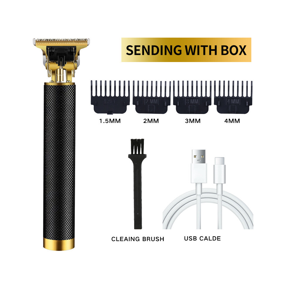 (Nero Con Scatola) 2022 Nuovo Tagliacapelli Elettrico T9 Tagliacapelli Per Uomo Ricaricabile Tramite