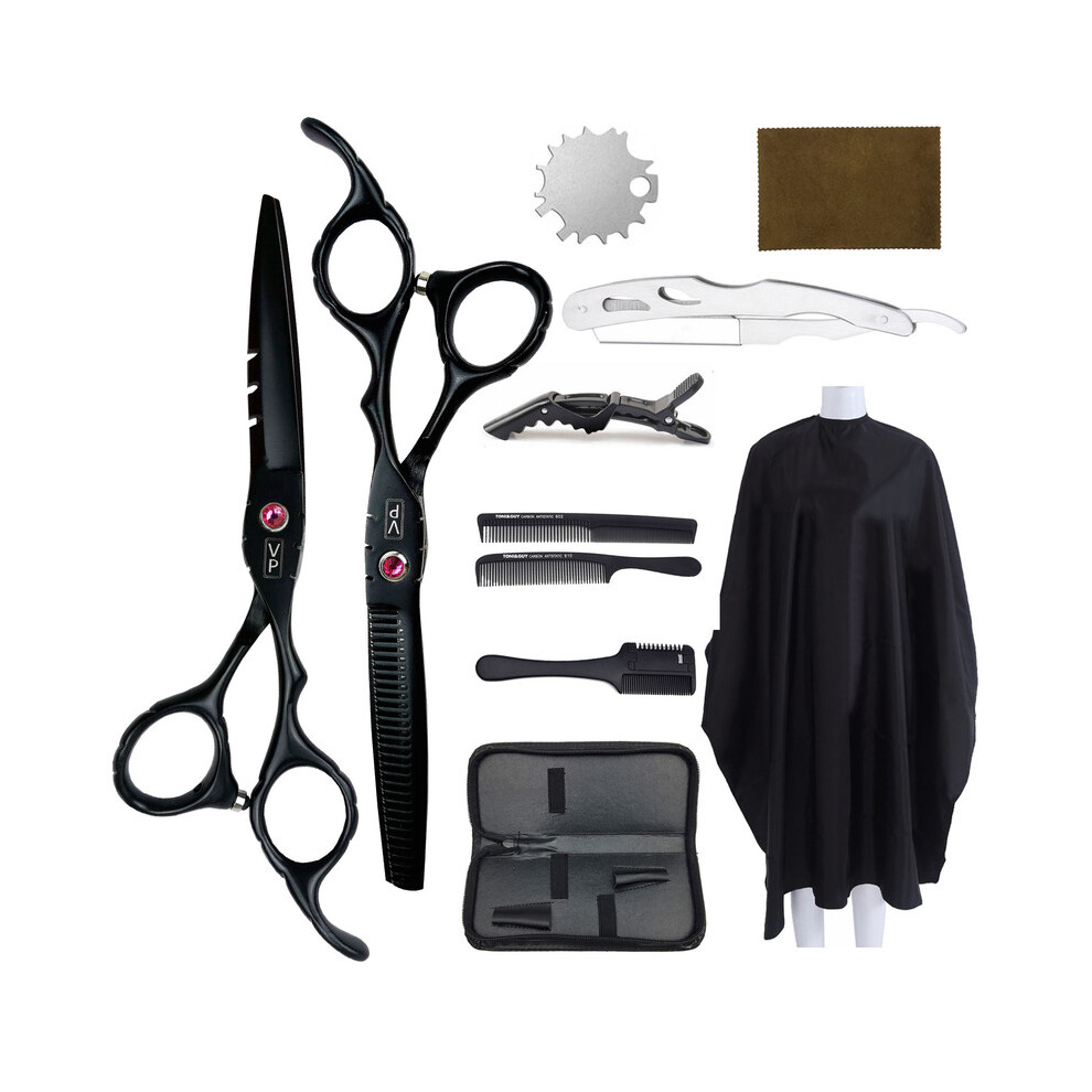 (sets six)6.0" Hair Scissors Professional Hairdressing Scissors Barber Scissors Thinning Scissors Hair