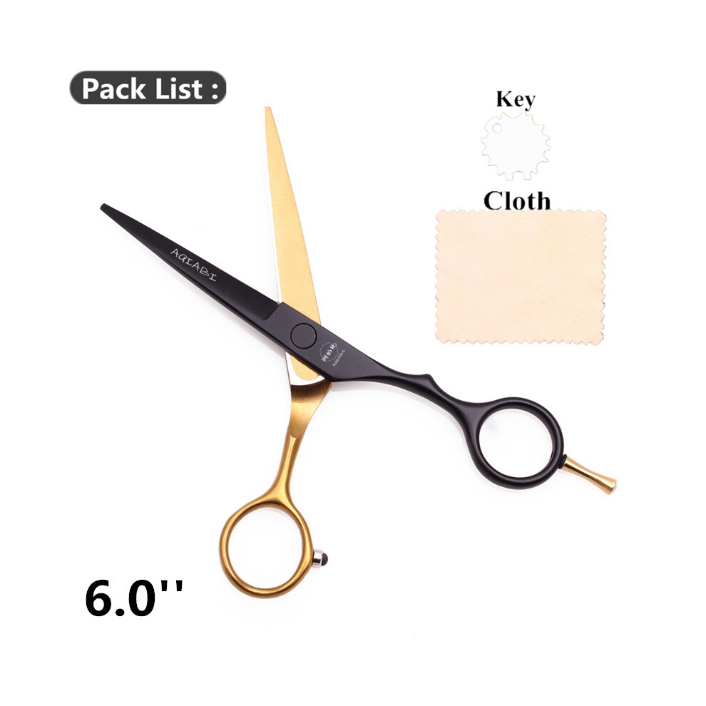 (A1029 Jin C 6.0N)5.0 5.5 6.0 6.5 7.0 Inch Hair Scissors Professional Barber Scissors 440C Japanese