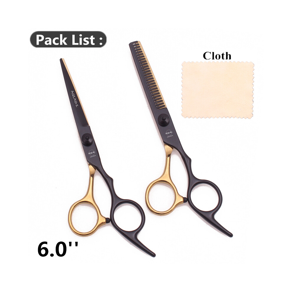 (A1001 HeiJin D 6.0N)5.0 5.5 6.0 6.5 7.0 Inch Hair Scissors Professional Barber Scissors 440C Japanese