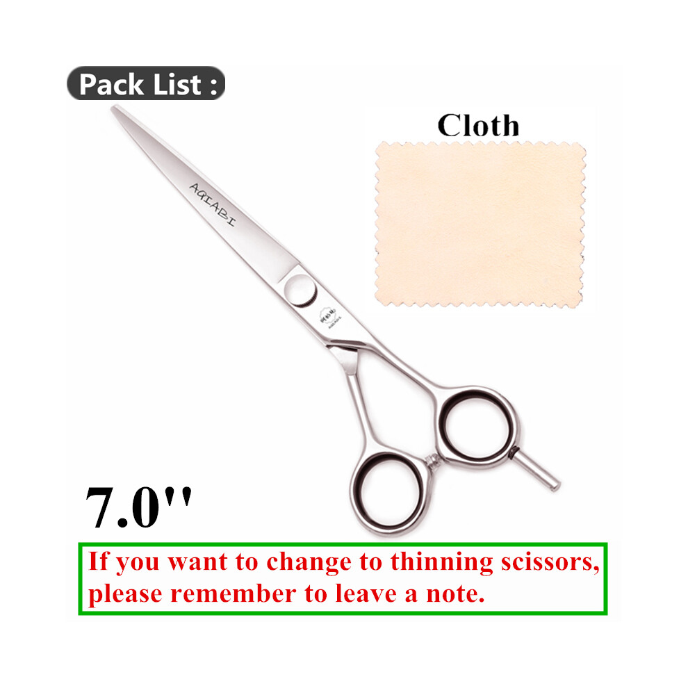(A1021 Yin C 7.0N)5.0 5.5 6.0 6.5 7.0 Inch Hair Scissors Professional Barber Scissors 440C Japanese