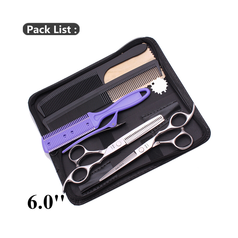 (A1006 Yin K-A 6.0)5.0 5.5 6.0 6.5 7.0 Inch Hair Scissors Professional Barber Scissors 440C Japanese