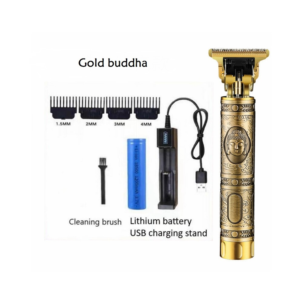 Golden ( Buddha) Hair Clipper Professional Hair Clipper For Men Usb Rechargeable Electric Shaver
