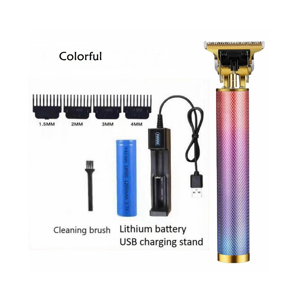 (colors set) Hair clipper professional hair clipper for men USB rechargeable electric shaver