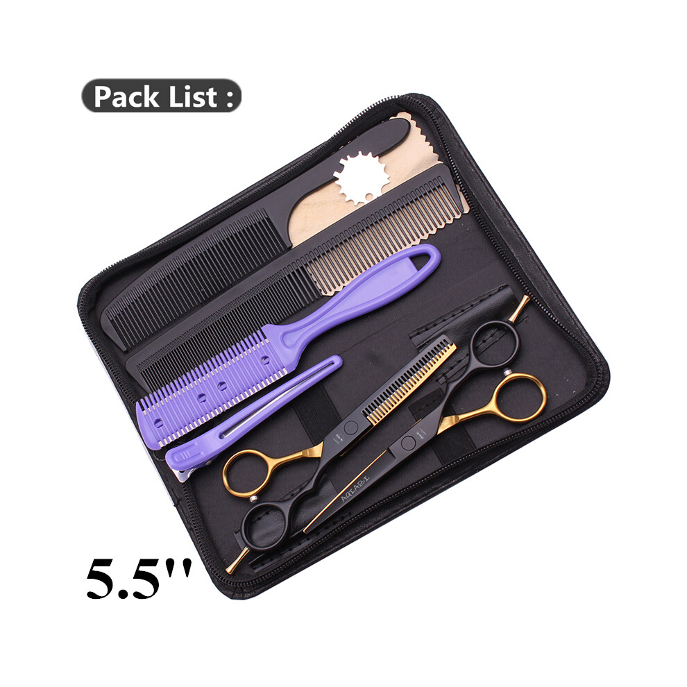 (A1029 Jin K-A 5.5)5.0 5.5 6.0 6.5 7.0 Inch Hair Scissors Professional Barber Scissors 440C Japanese