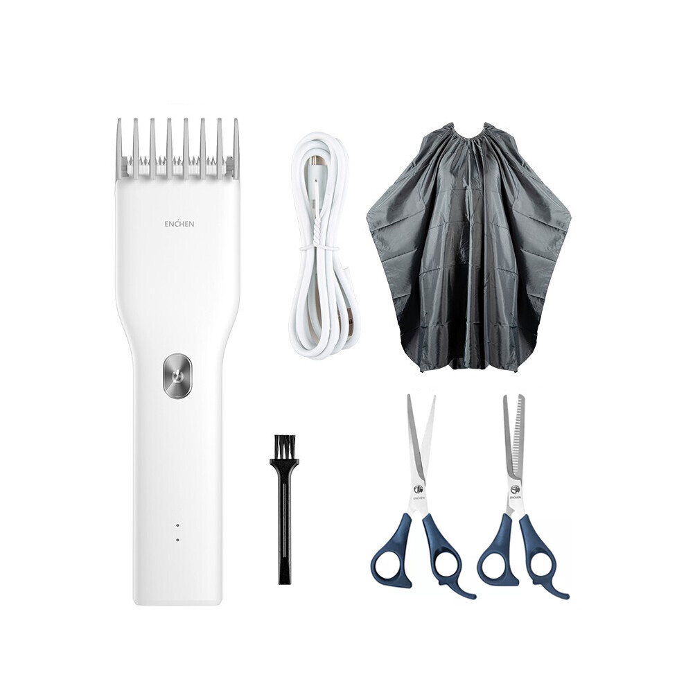 (White Set of 3)Boost USB Electric Hair Clippers for Men Adults Kids Cordless Rechargeable