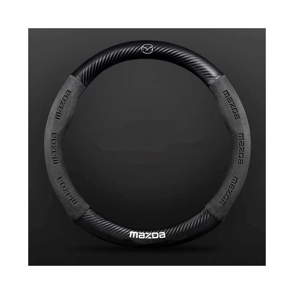 (Black)Anti-Slip Auto Steering Wheel Cover For Mazda 3 Mazda 6 Cx5 Cx7 Demio Axela Atenza Black 9319708146325
