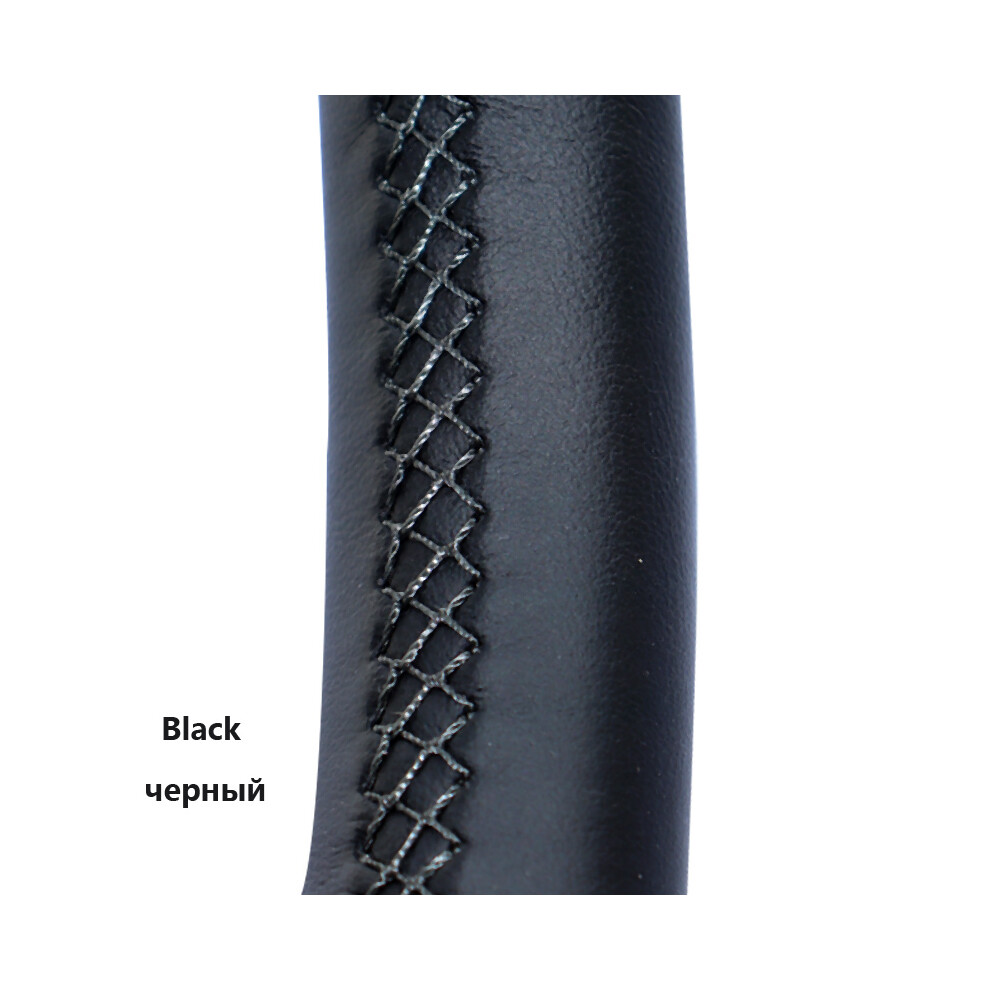 ( Thread) Genuine Leather Car Steering Wheel Cover For Ford Mondeo 2007 2008 2009 2010 2011 Black 9319708146462