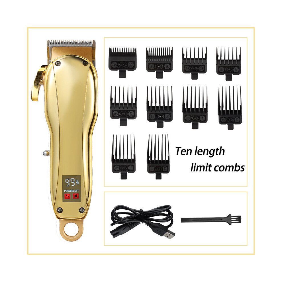 Gold (Gold)Professional Hair Clipper Kit Electric Trimmer Cordless Shaver 0Mm Barber Clipper