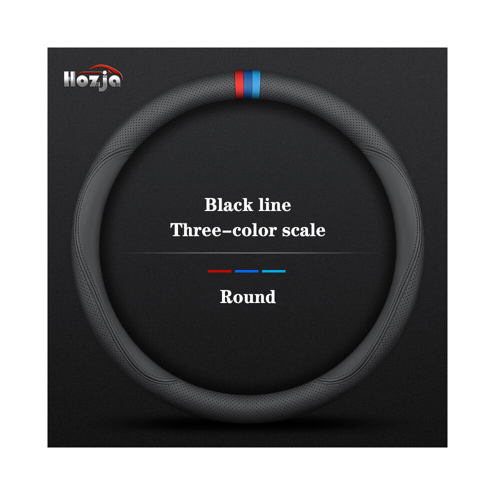 (Bb Round)Leather Car Steering Wheel Cover Fits Toyota Yaris Corolla Avalon Auris Camry Verso Tundra 9319708147216