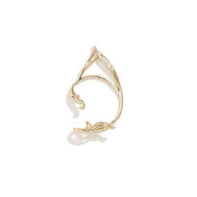 (gold, One size) Cute Cat Ear Wrap Non-Pierced Fake Earrings