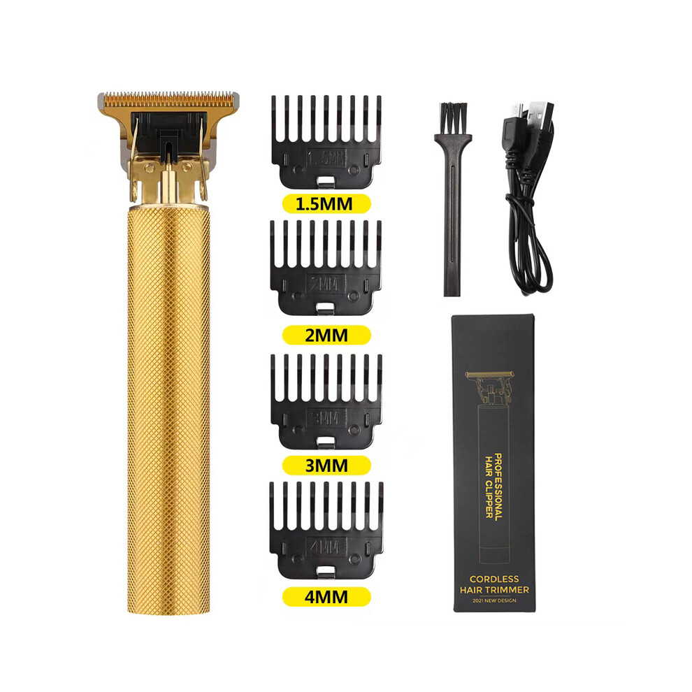 Gold (Gold) T9 Hair Clipper Professional Electric Trimmer For Man 0Mm Bald Head Barber Hair Clipper