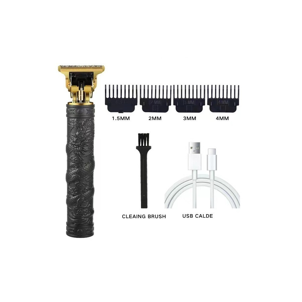 Black ( Dragonb-No Box)Barber Retro T9 Hair Clipper Professional Razor Clipper Heyar Cut