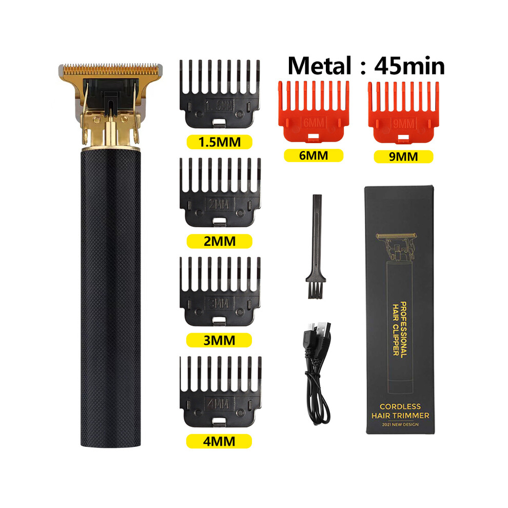 Black (Metal )2023 Hair Clipper Hair Clippers Rechargeable Shaver Beard Trimmer Professional