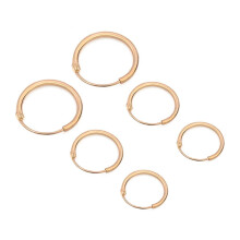 (Gold-color, One size) Minimalism Round Circle Earrings 3 Pairs Hoop Earrings for Street Shooting