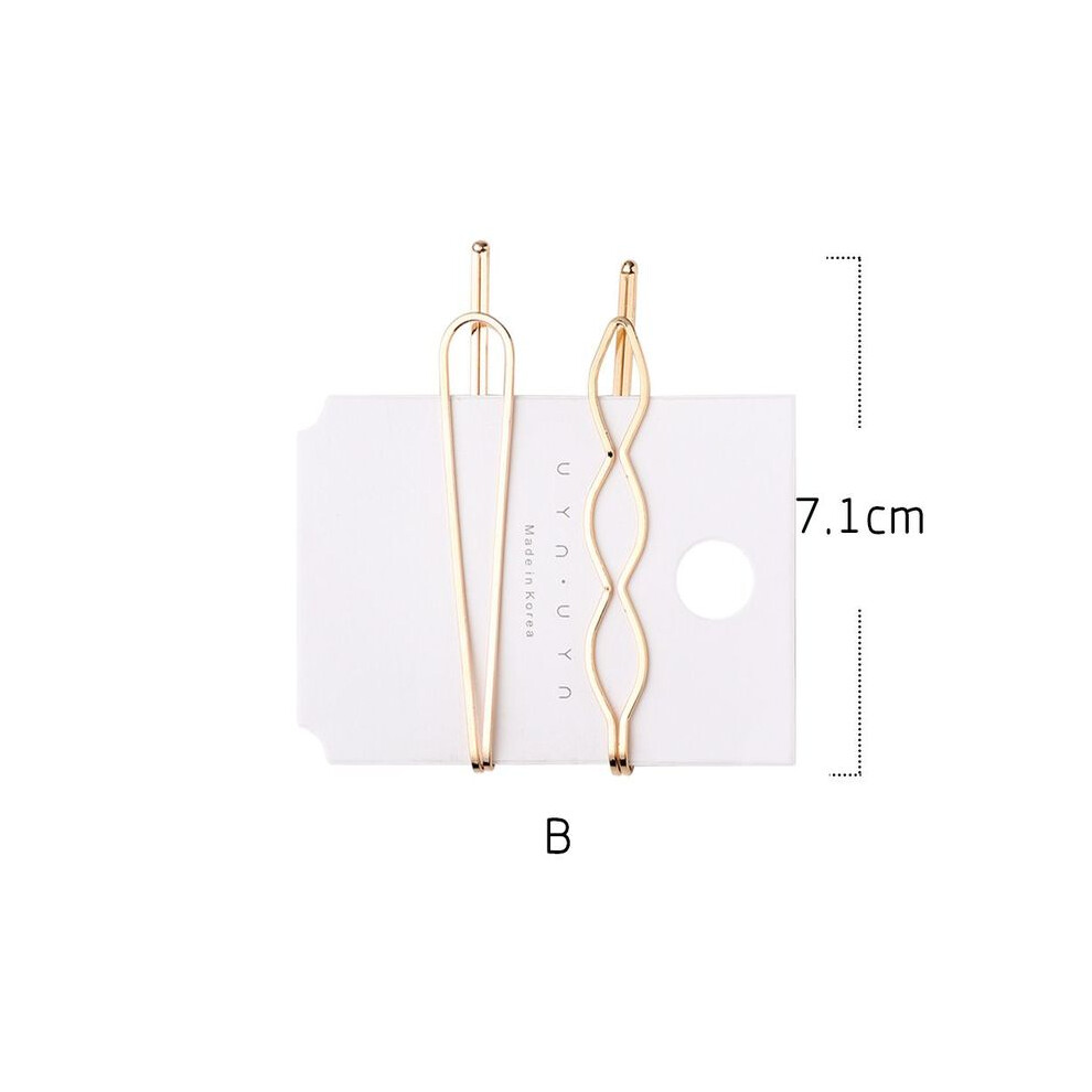 Silver (B)24Pcs Professional Makeup Clips Salon Hairdressing Tools Women's Non-Bend Hair Clips Curls