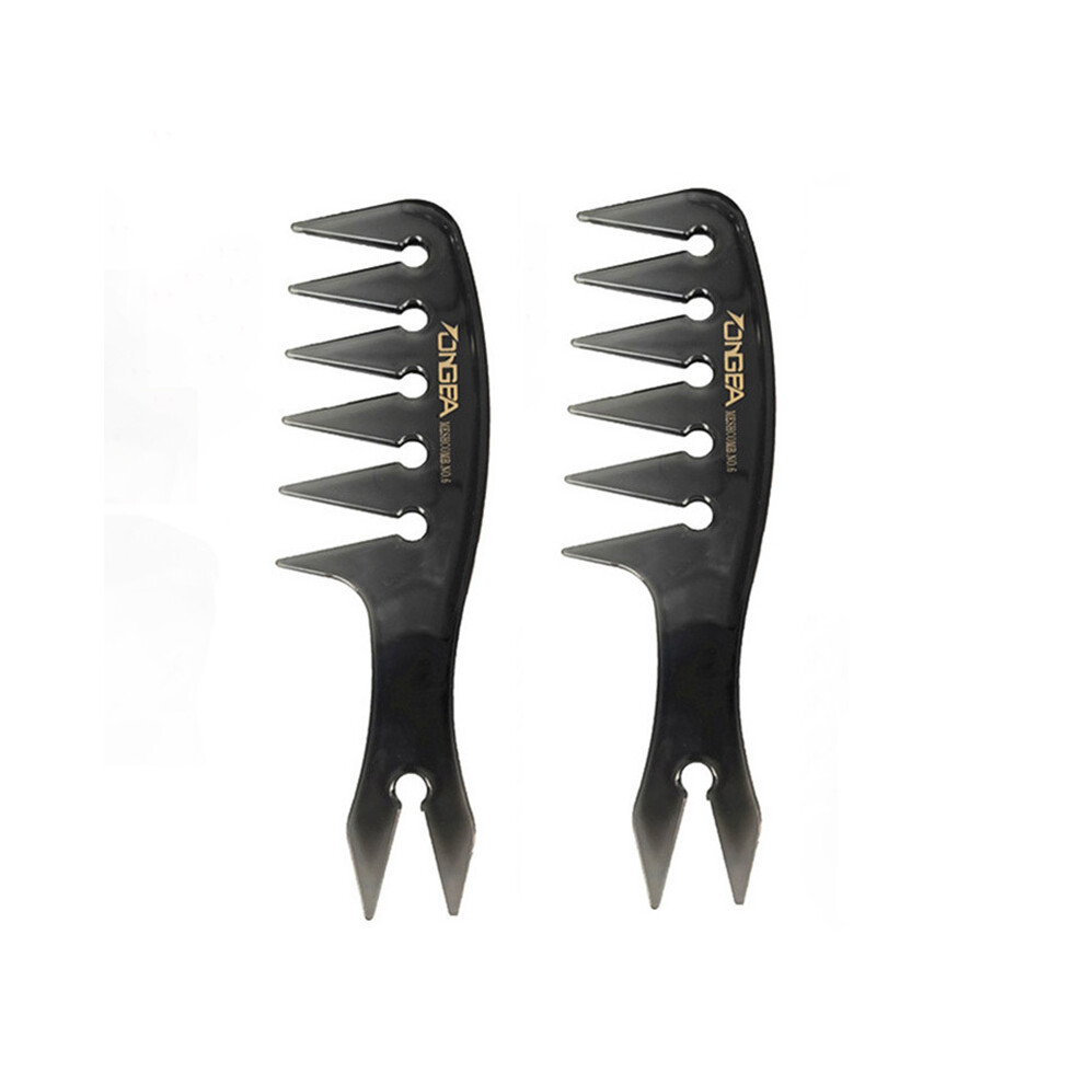 Unisex (2Pcs No.6)2023 Shaping Hair Brush Oil Comb Retro Oil Head Wide Tooth Comb Men's Beard Comb Barber