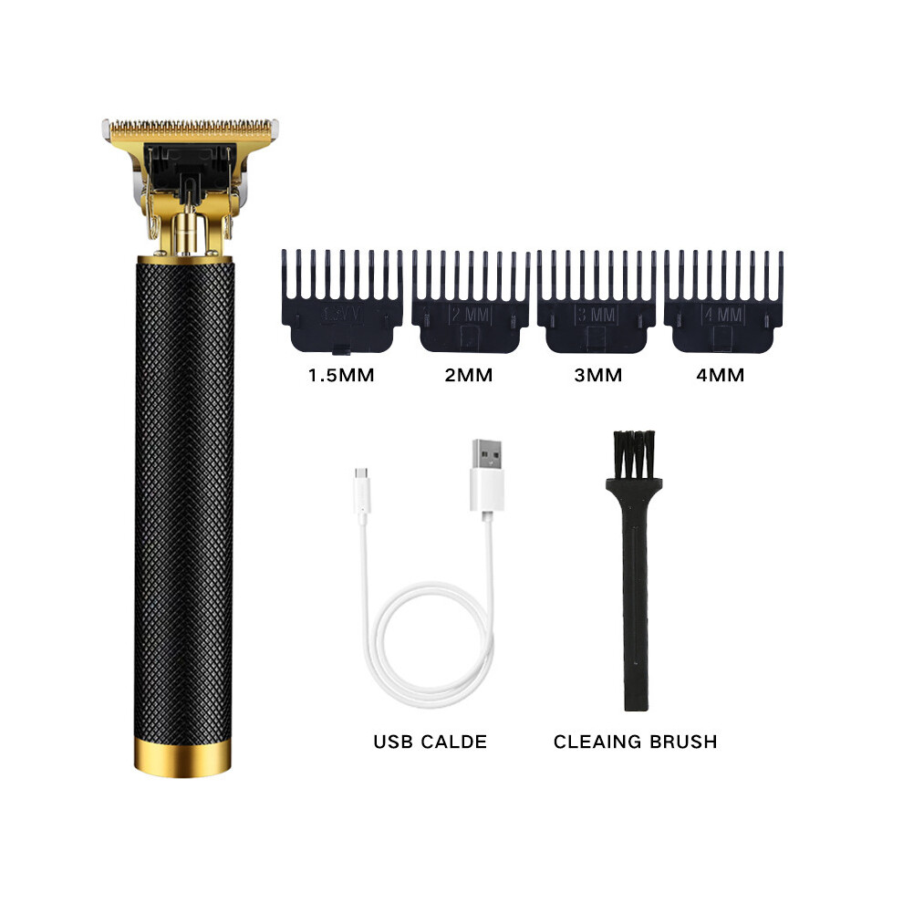 Black (Black) Vintage T9 Hair Clipper Cordless Hair Clipper Trimmer Shaver Hair For Men