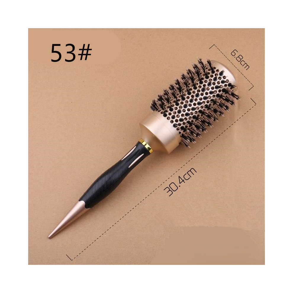 (53mm A)Ionic Curling Hair Brush Barber Comb Rotary Comb Hair Styling Tool Home Accessories