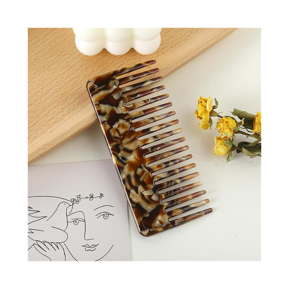 (Style D)Korean Style Acetate Wide Tooth Hair Combs Hair Comb For Women Girls Thick Curly