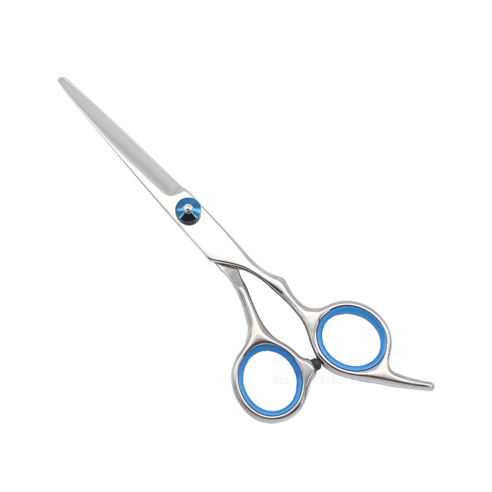 Silver/Blue ( Cut) 6 Inch Stainless Steel Hairdressing Scissors For A Professional Cut