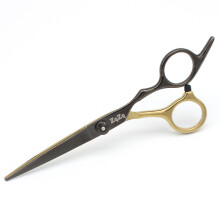 (Corte de oro negro) Tijeras de peluquería de acero inoxidable de 6 pulgadas para un corte profesional