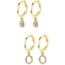 (As show, One size) Milacolato 925 Sterling Silver Huggie Earrings with Charms Dangle Spike Star Evil Eye 18K Gold Plated Small Hoop Earrings for Women Trendy Dangle Hoop
