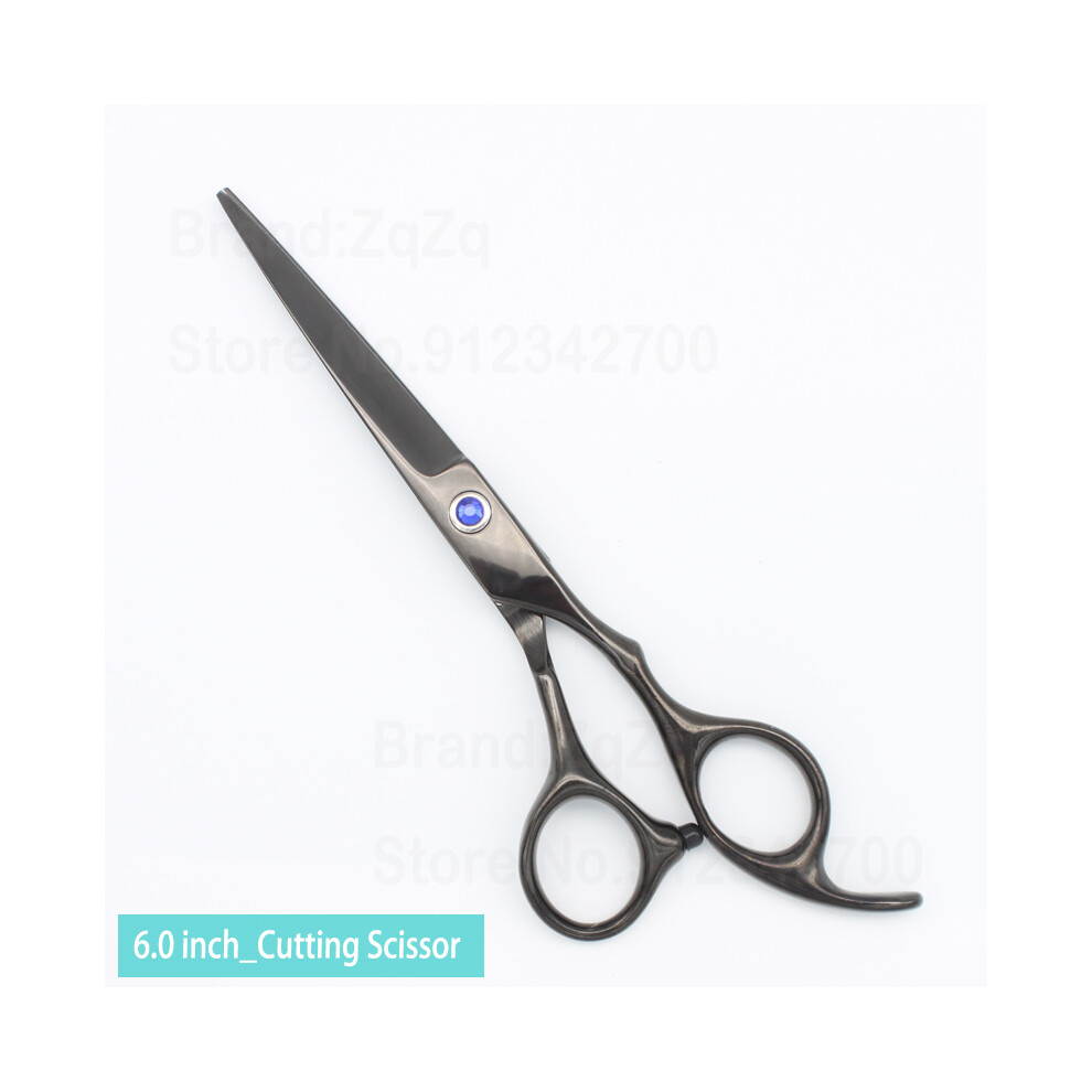 Black ( Cut) 6 Inch Stainless Steel Hairdressing Scissors For A Professional Cut