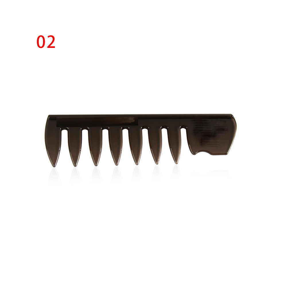 (2)2022 Hot Wide Teeth Hairbrush Fork Comb Men's Beard Combing Brush Barber Styling Tool