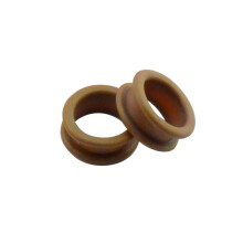 (Chocolat) Ciseaux à cheveux en gel de silice souple pour salon, anneaux en silicone, inserts pour ciseaux,