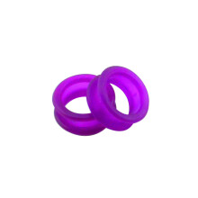 (Violet) Ciseaux à cheveux en gel de silice souple pour salon, anneaux en silicone, inserts de ciseaux,