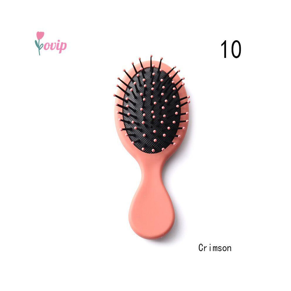 (N10)On-the-go foldable hair comb with mirror brush massage Anti-static hair comb Hairdresser's personality