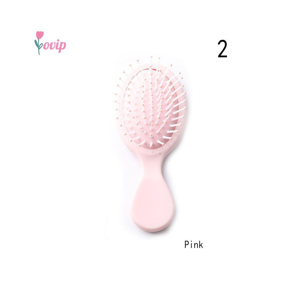 Unisex (N2)On-The-Go Folding Hair Comb With Mirror Brush Massage Antistatic Hair Comb Hairdresser's Personality
