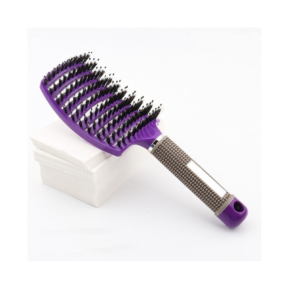Purple (Purple) Women's Hair Brush Scalp Massage Comb Bristles Nylon Hair Brush Wet Curly Detangle Hair Brush