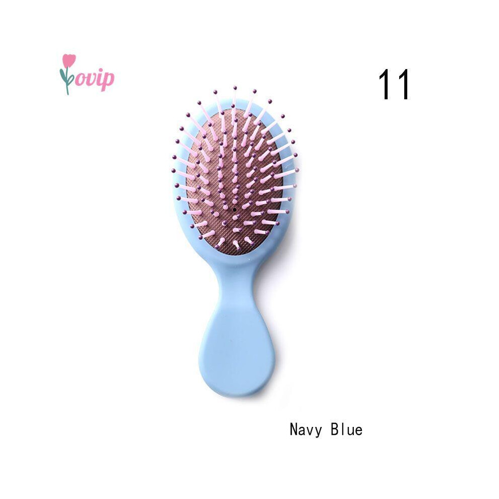 (N11)On-the-go folding hair comb with mirror brush massage Antistatic hair comb Hairdresser's personality