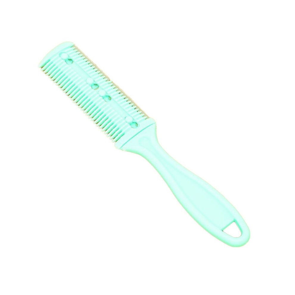 Green ( 1Pc) Hair Cutting Comb Hair Brushes With Razor Blades Hair Clipper Cutting Thinning Tool