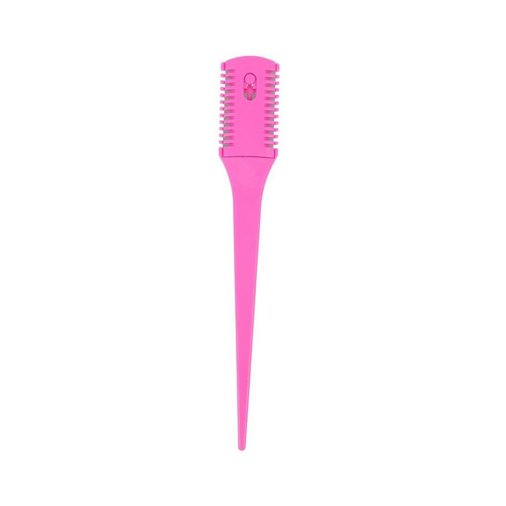 Pink (1 Pc) Hair Cutting Comb Hair Brushes With Razor Blades Hair Clipper Cutting Thinning Tool Barber Tool