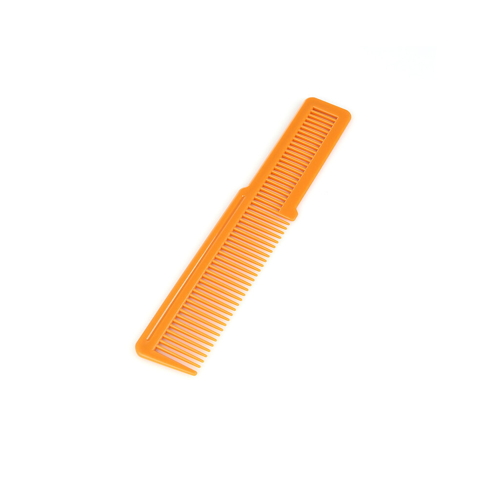 (Orange)Professional Hair Cutting Comb Anti-Static Flat Head Clipper Comb Wide Tooth Hair Brush