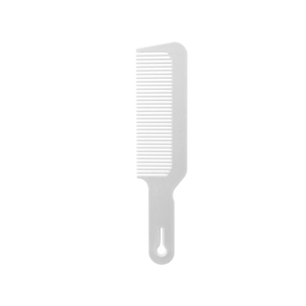 (White comb)Professional hair cutting comb Antistatic flat head cutting comb with wide teeth