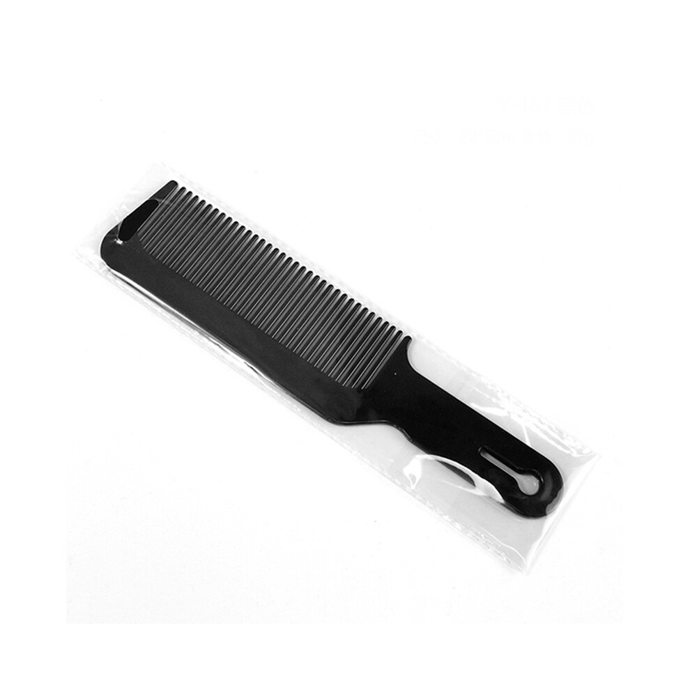 (Black Comb)Professional Hair Cutting Comb Anti-Static Flat Head Clipper Comb Wide Tooth Hair Brush